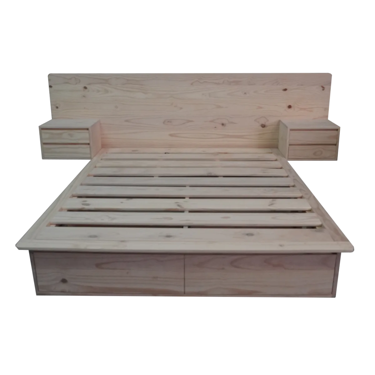 Rudo Bed Raw Pine