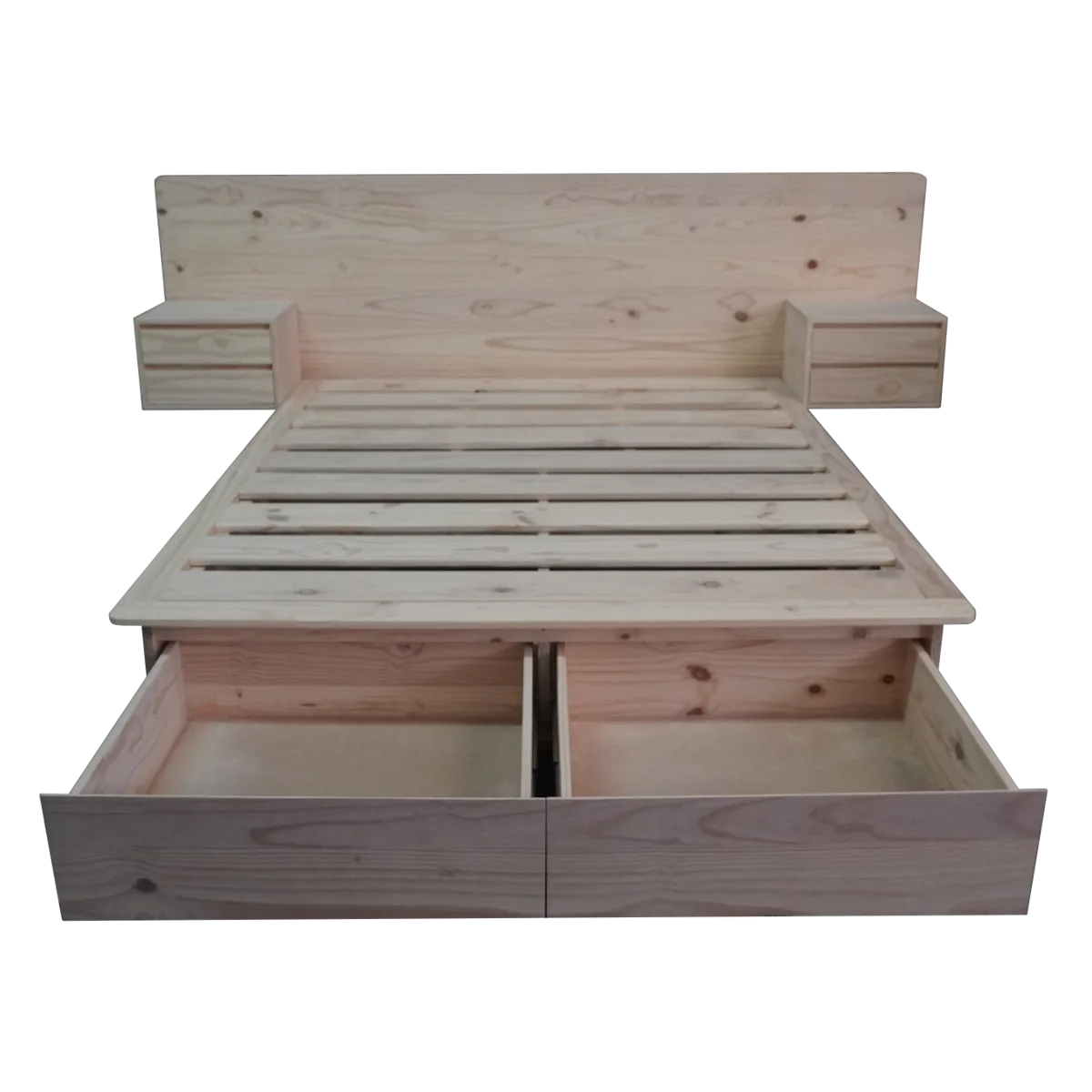 Rudo Bed Raw Pine