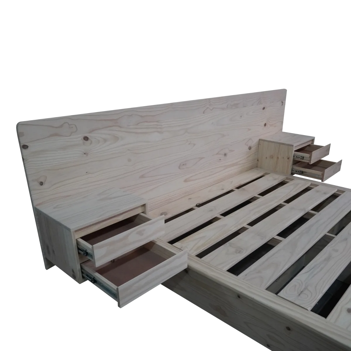 Rudo Bed Raw Pine