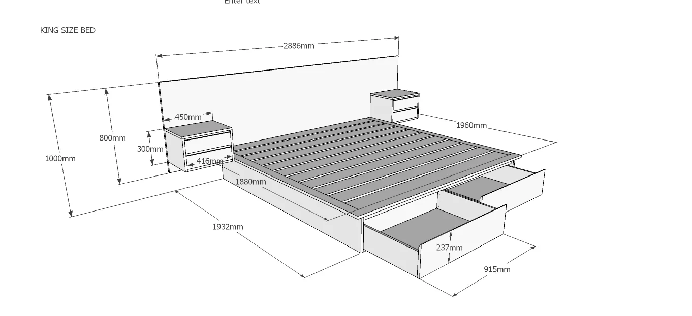RUDO Bed With Drawers and Side Tables - Crafted from Premium SA Pine - Image 15