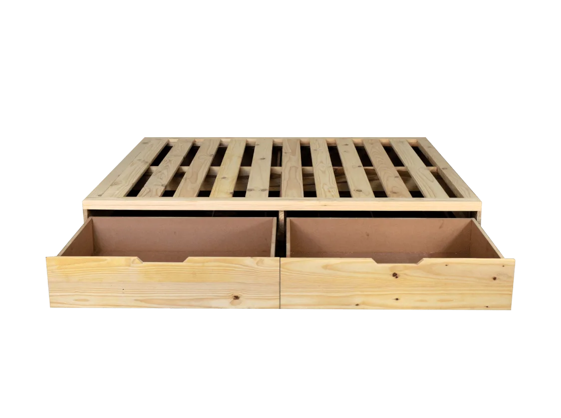 Khan Bed with Headboard and Four Storage Drawers - Crafted from Premium SA Pine - Image 7