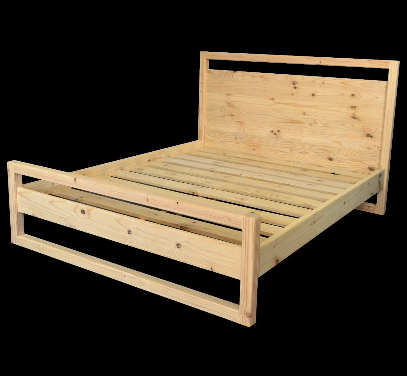 Kama Bed with Headboard - Crafted from Premium SA Pine - Image 2