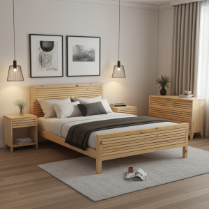 Mbizi Bed Frame With Headboard - Crafted from Premium SA Pine
