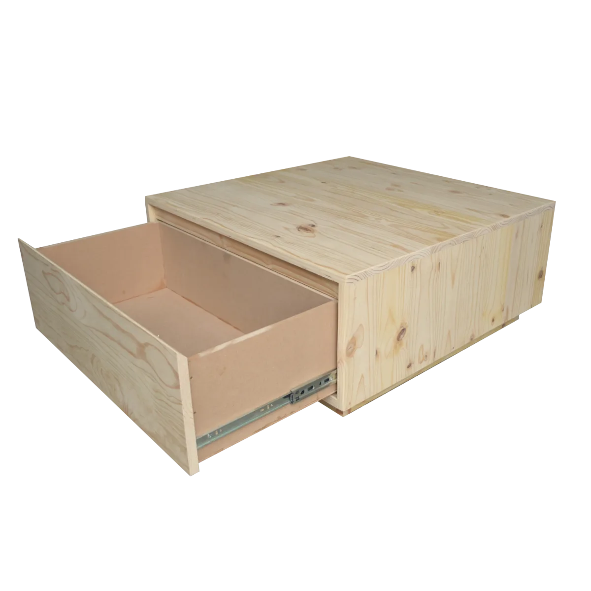 Rosmary Pine Coffee Table With Drawers - Image 8
