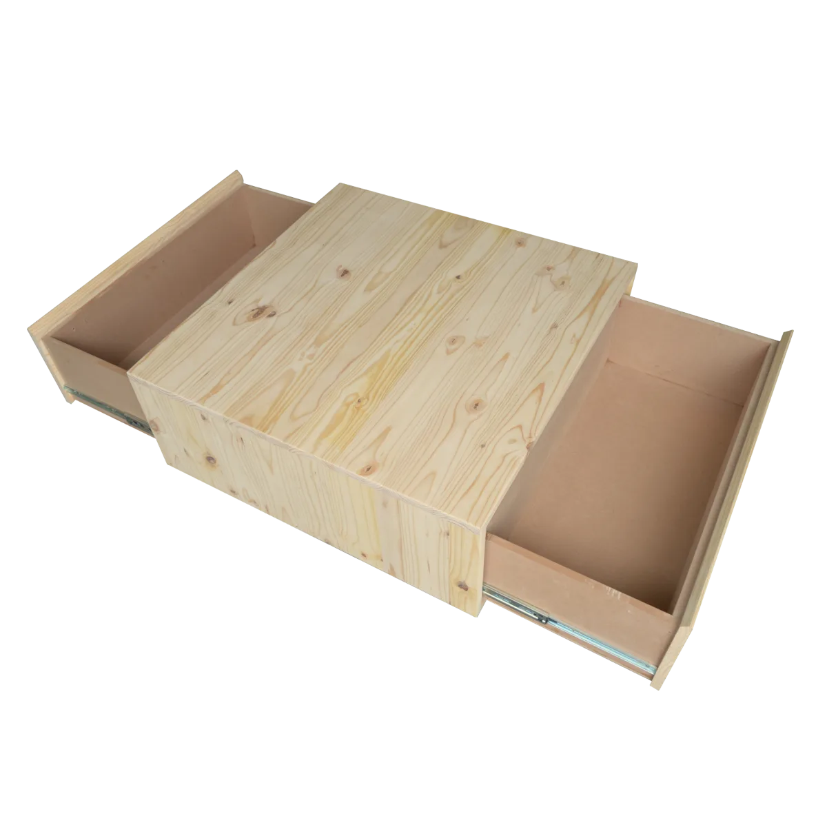 Rosmary Pine Coffee Table With Drawers - Image 10