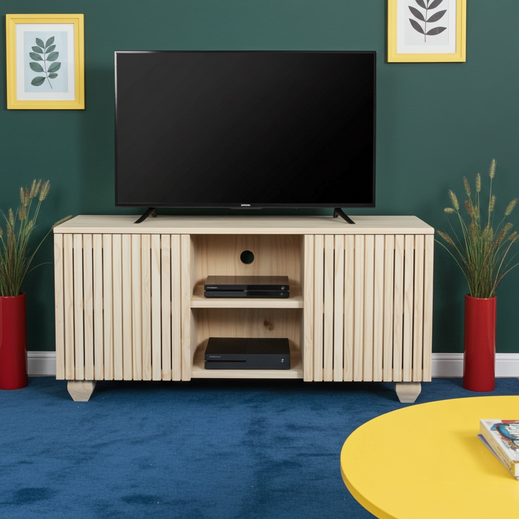Mbizi TV Stand/Media Unit With Two Cabinets And Shelf