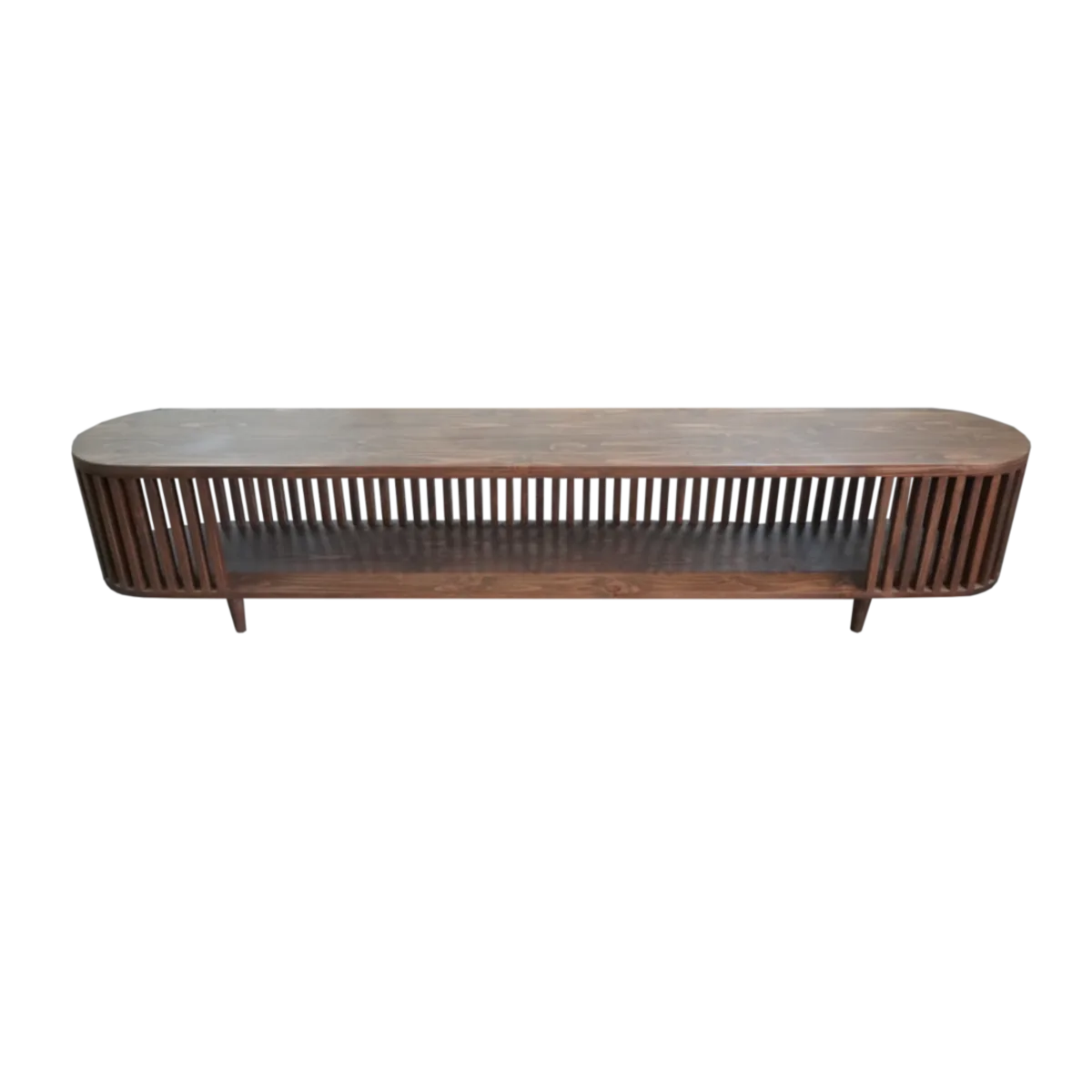 Slated TV stand