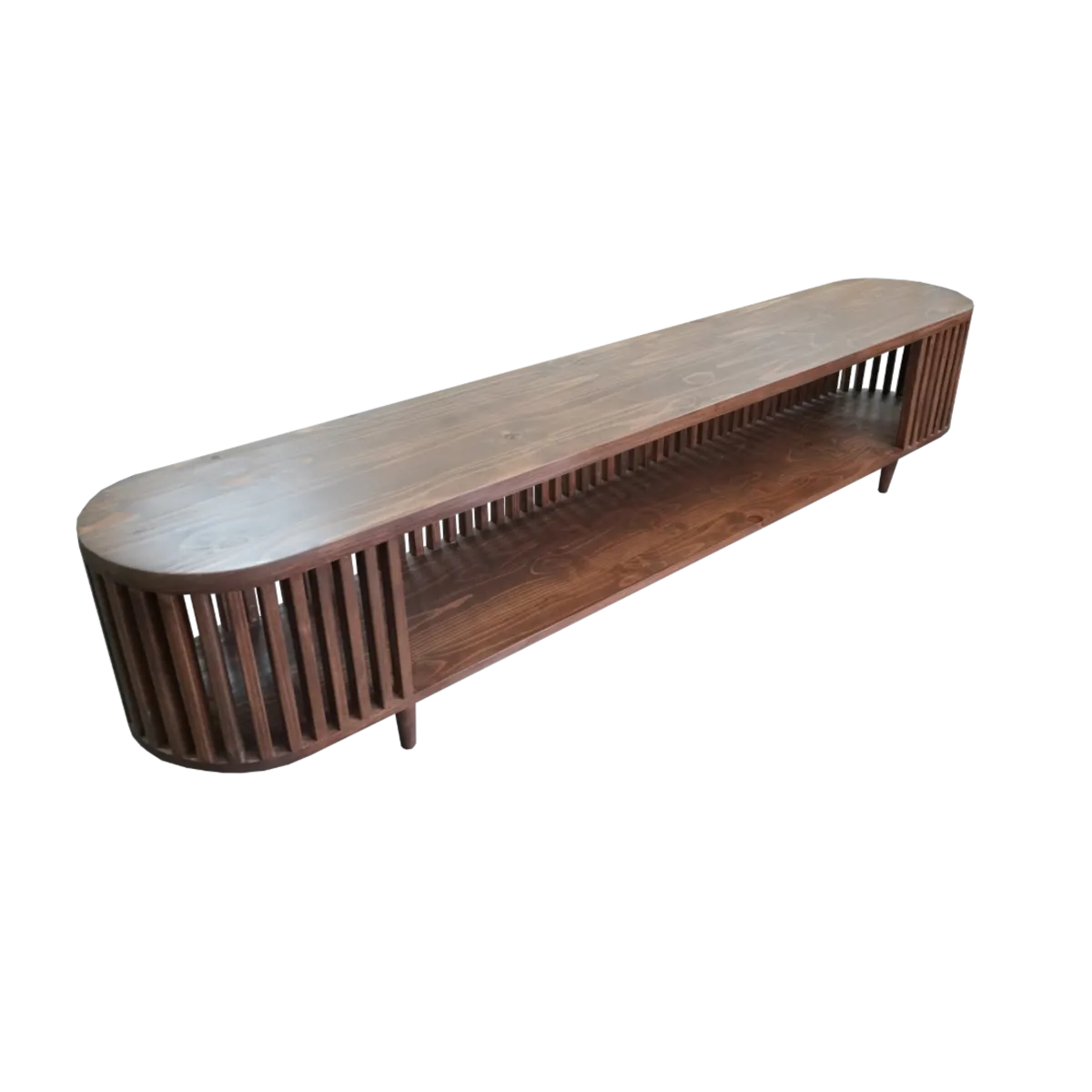 Slated TV stand