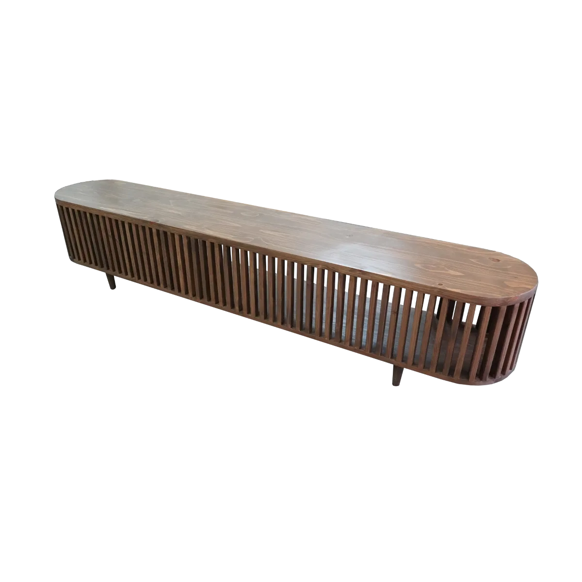 Slated TV stand