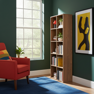 Floor standing bookshelf unit