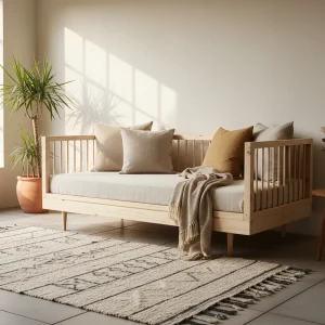 The Airflow Wooden Day Bed — lifestyle scene