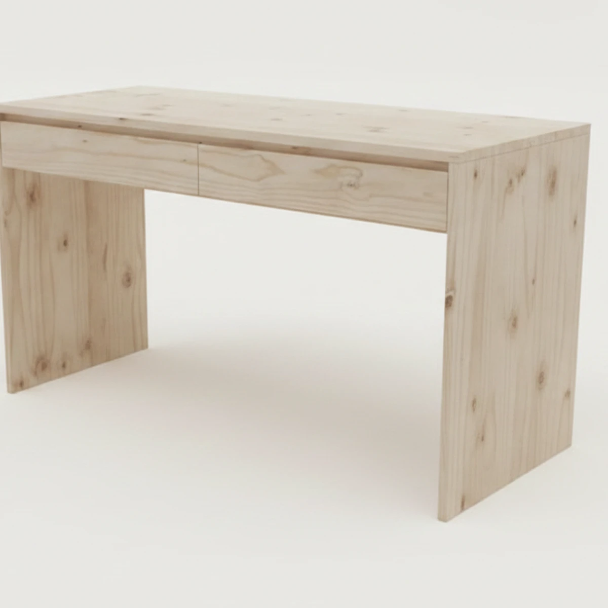Rosemary Wooden Desk 2 Drawers — studio photo 2