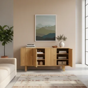 The Soren Solid Wood Sideboard — lifestyle scene